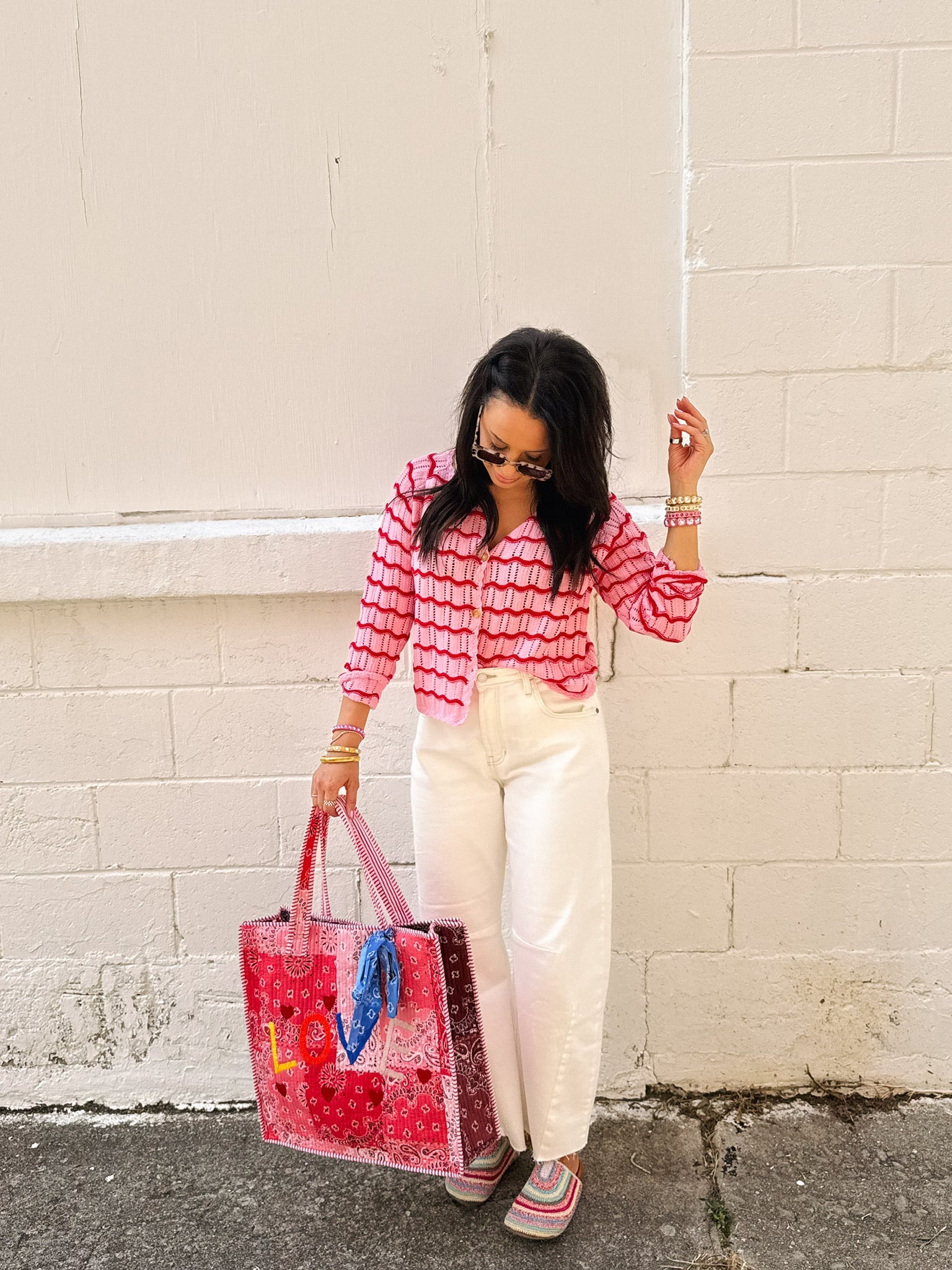 coming up roses crochet top