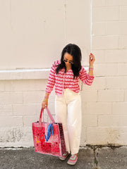coming up roses crochet top