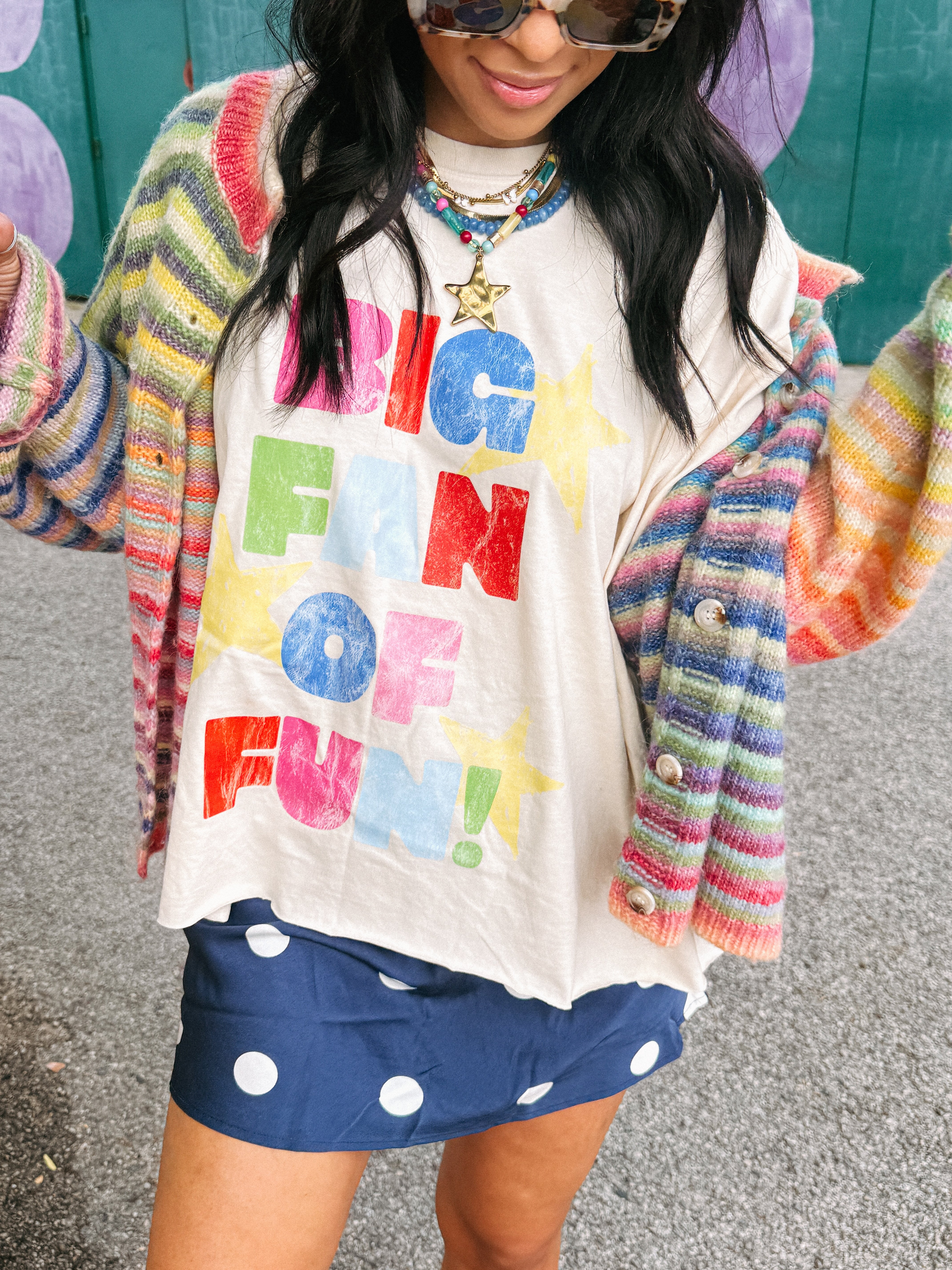 ETTA OG | big fan of fun! graphic tee - ivory