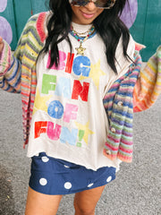 ETTA OG | big fan of fun! graphic tee - ivory
