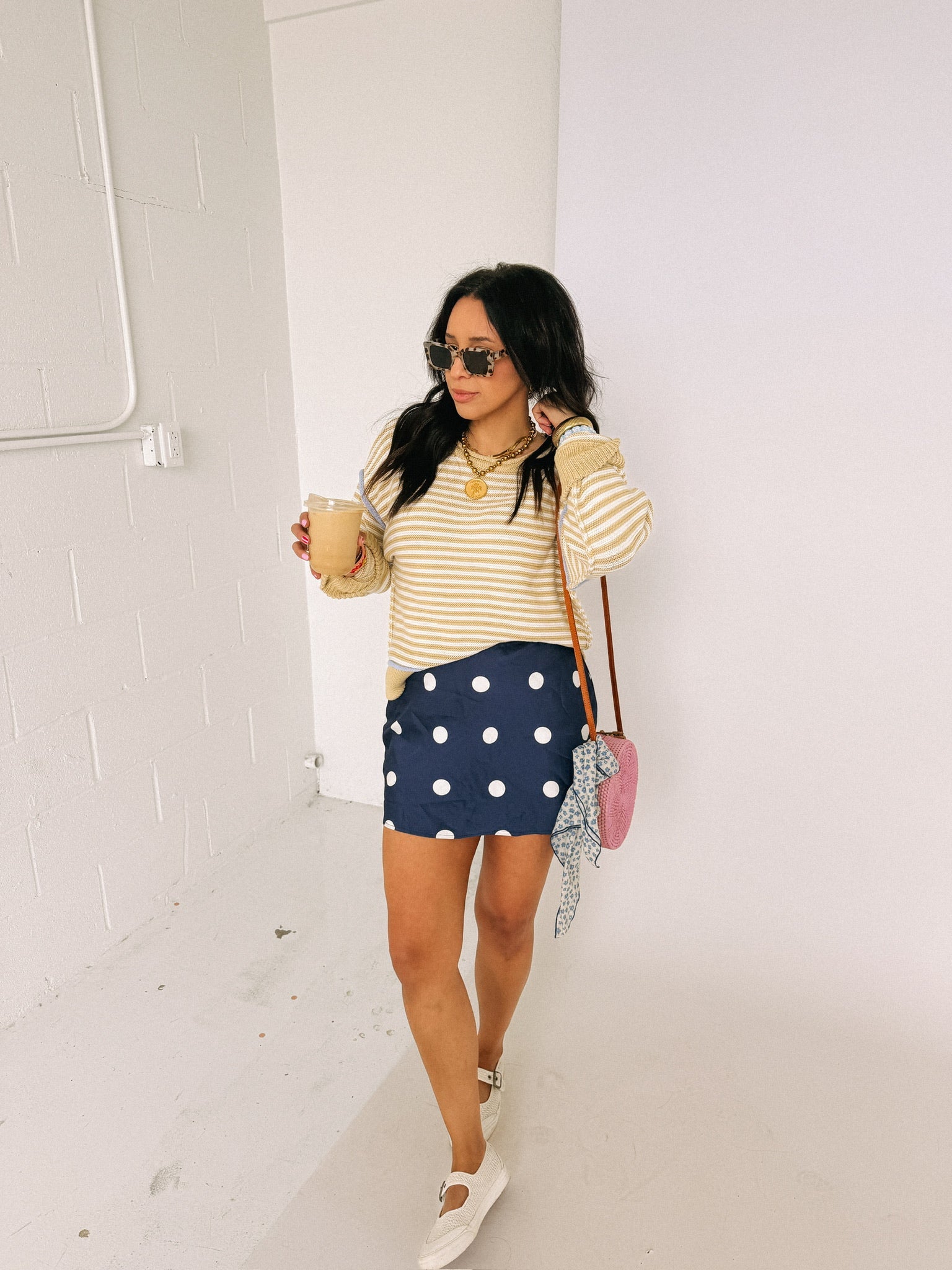 gold rush stripe sweater