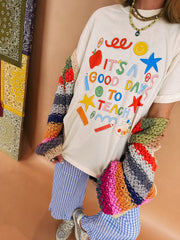 ETTA OG | it's a good day to teach graphic tee - ivory
