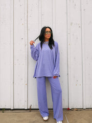 feeling fuzzy oversized top - purple