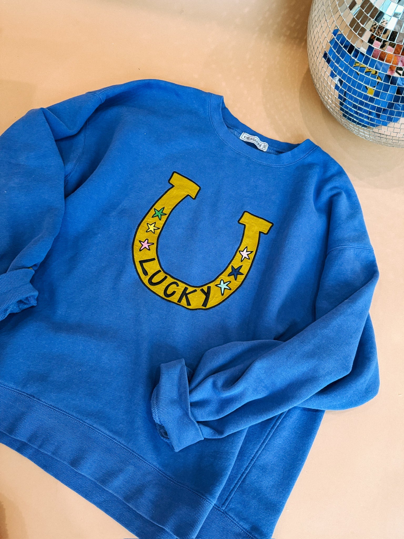 ETTA OG | lucky you sweatshirt - blue