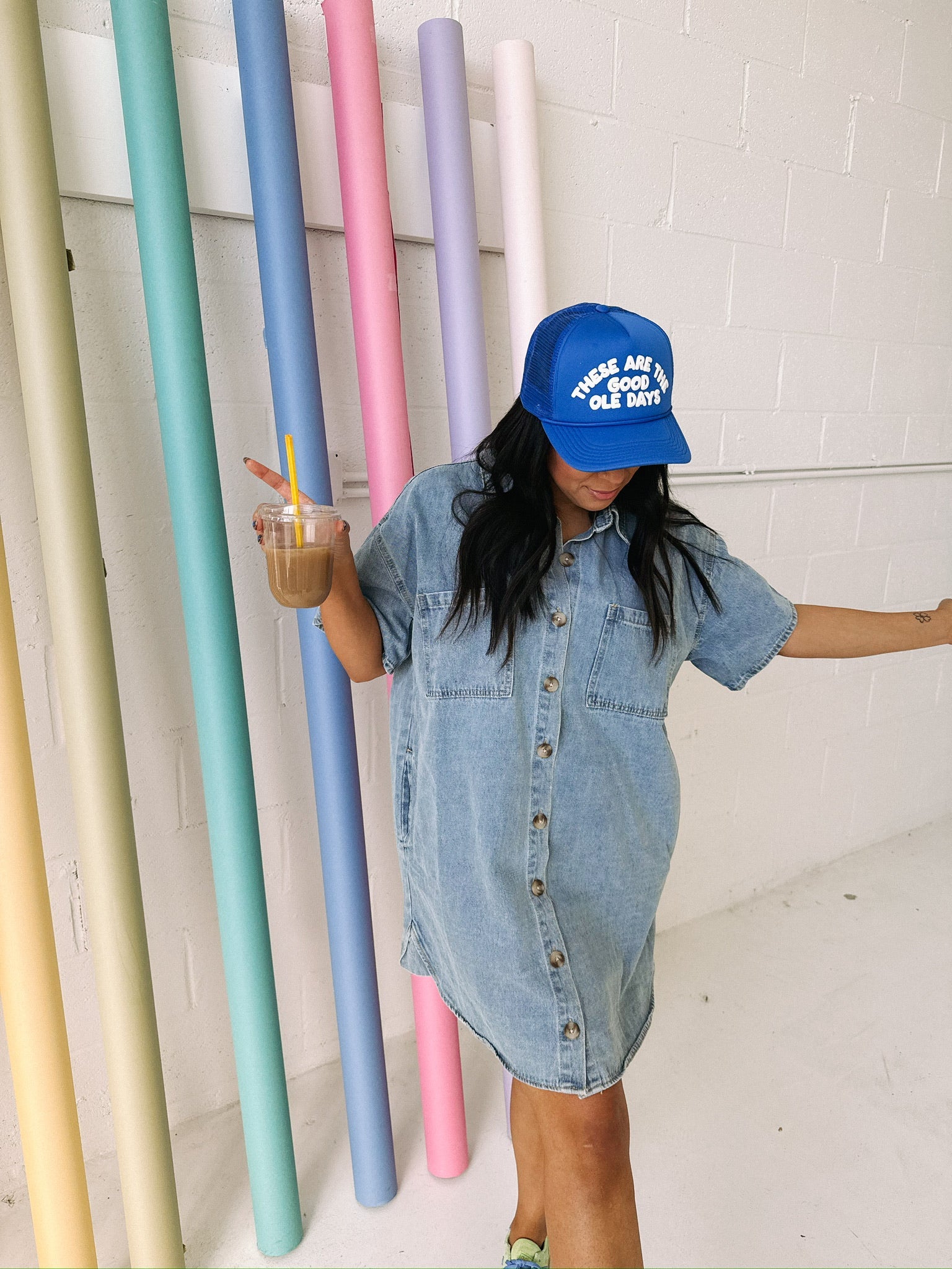 ETTA OG | these are the good ole days trucker hat - blue