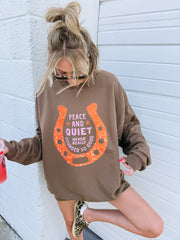 ETTA OG | peace and quiet sweatshirt - brown