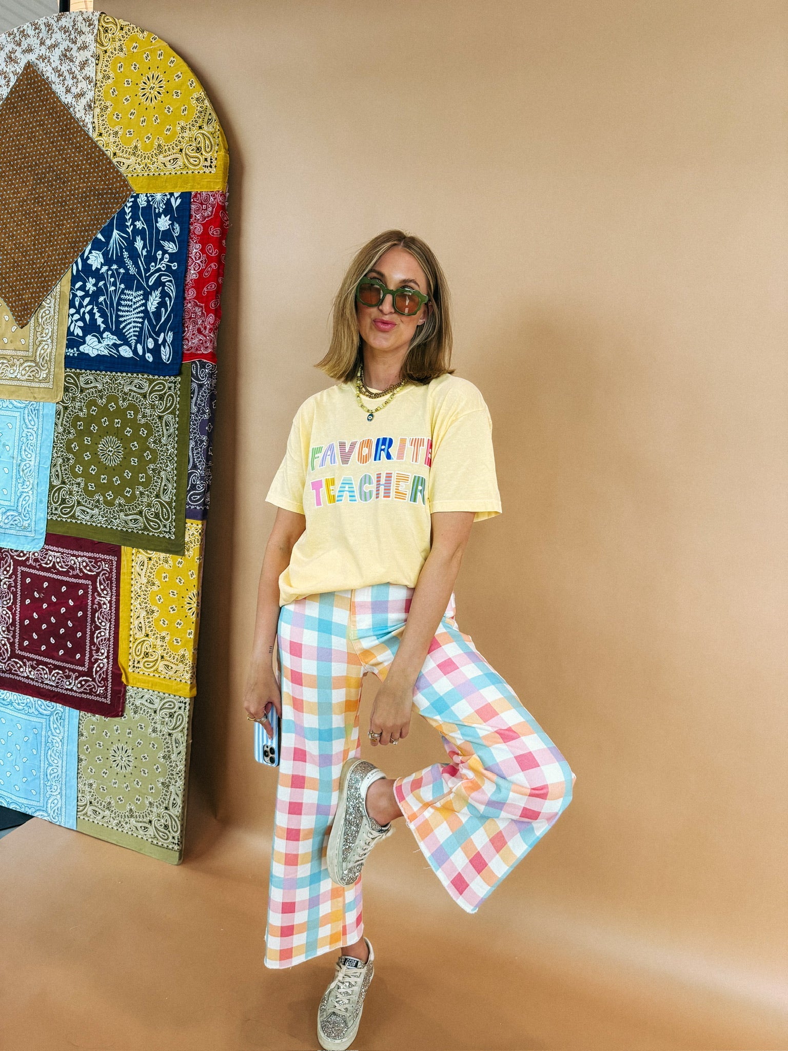 ETTA OG | favorite teacher graphic tee - butter yellow