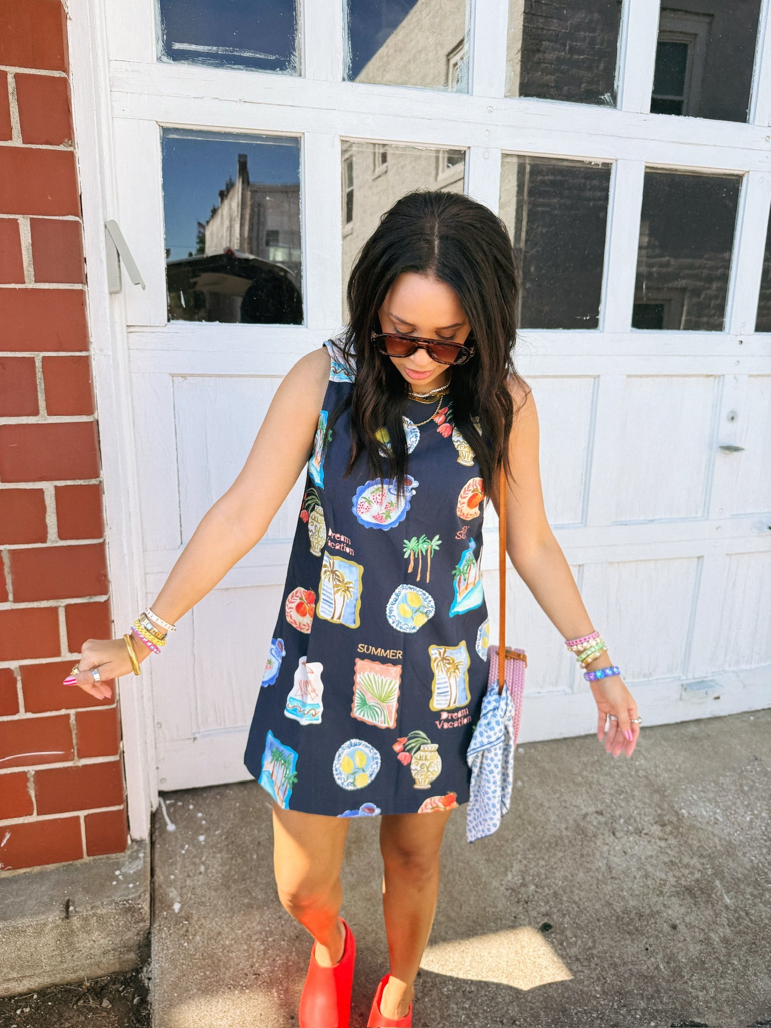 dream vacation postcard dress