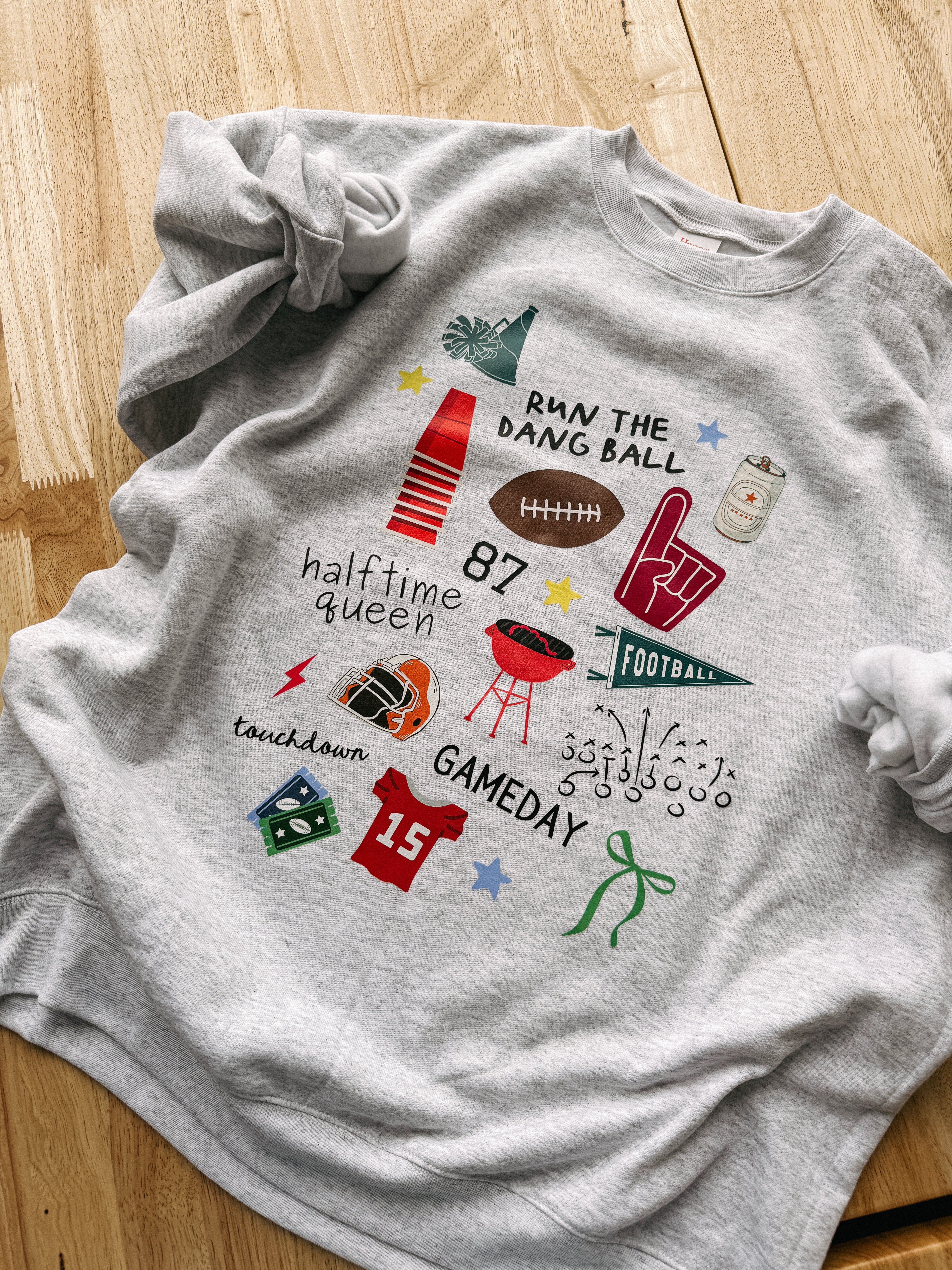 ETTA OG | halftime queen sweatshirt - ash