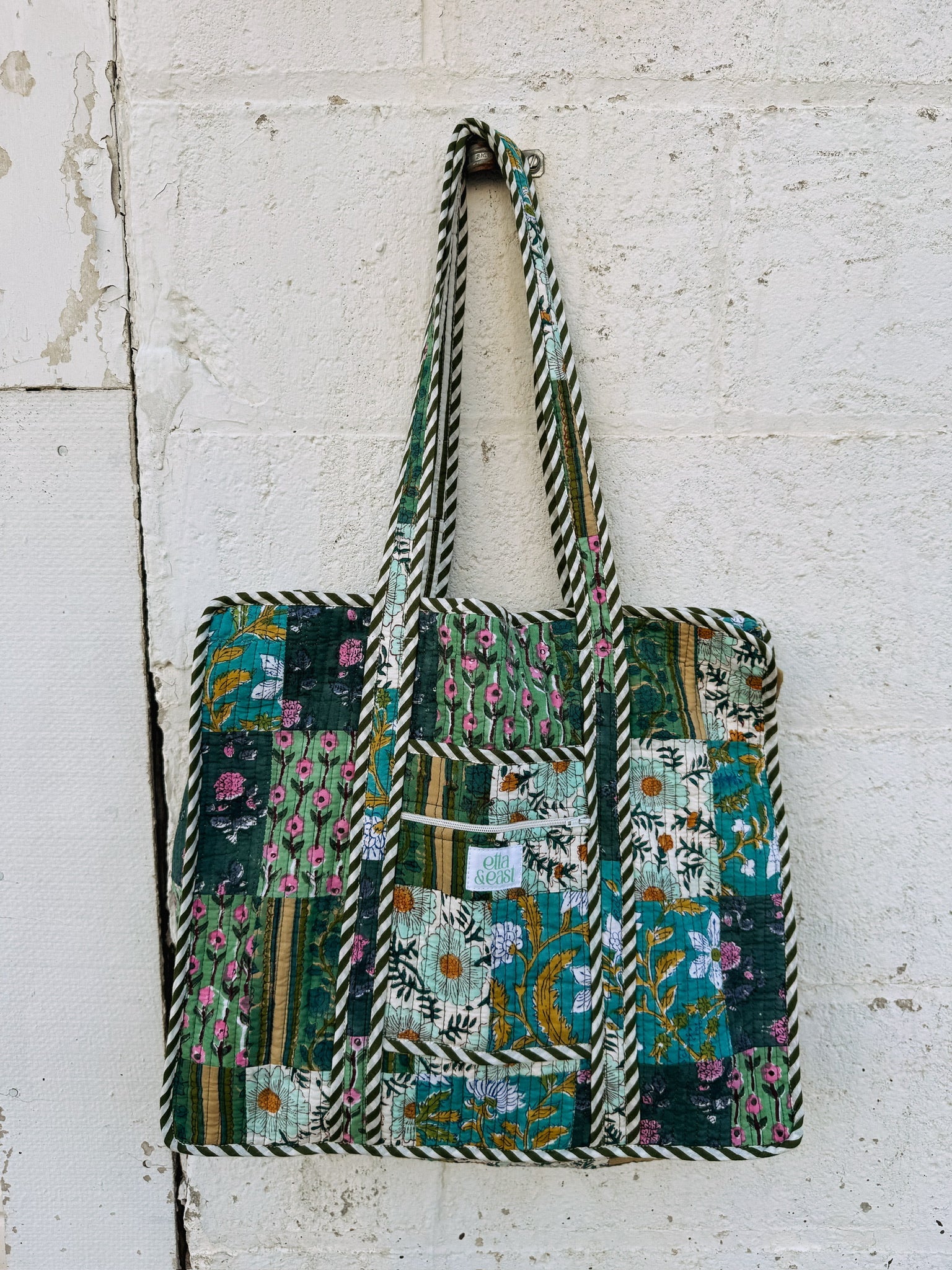 ETTA OG | quilted tote bag - evergreen