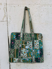 ETTA OG | quilted tote bag - evergreen