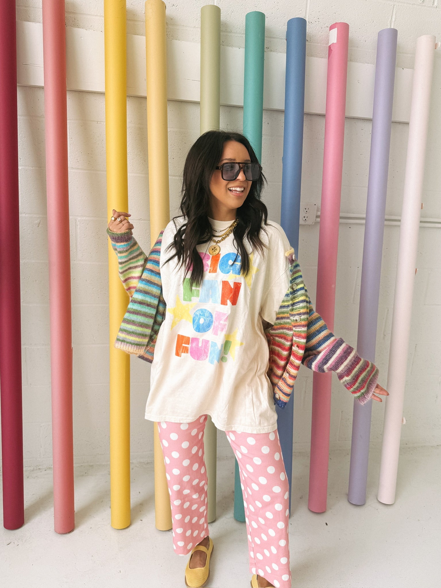 ETTA OG | big fan of fun! graphic tee - ivory