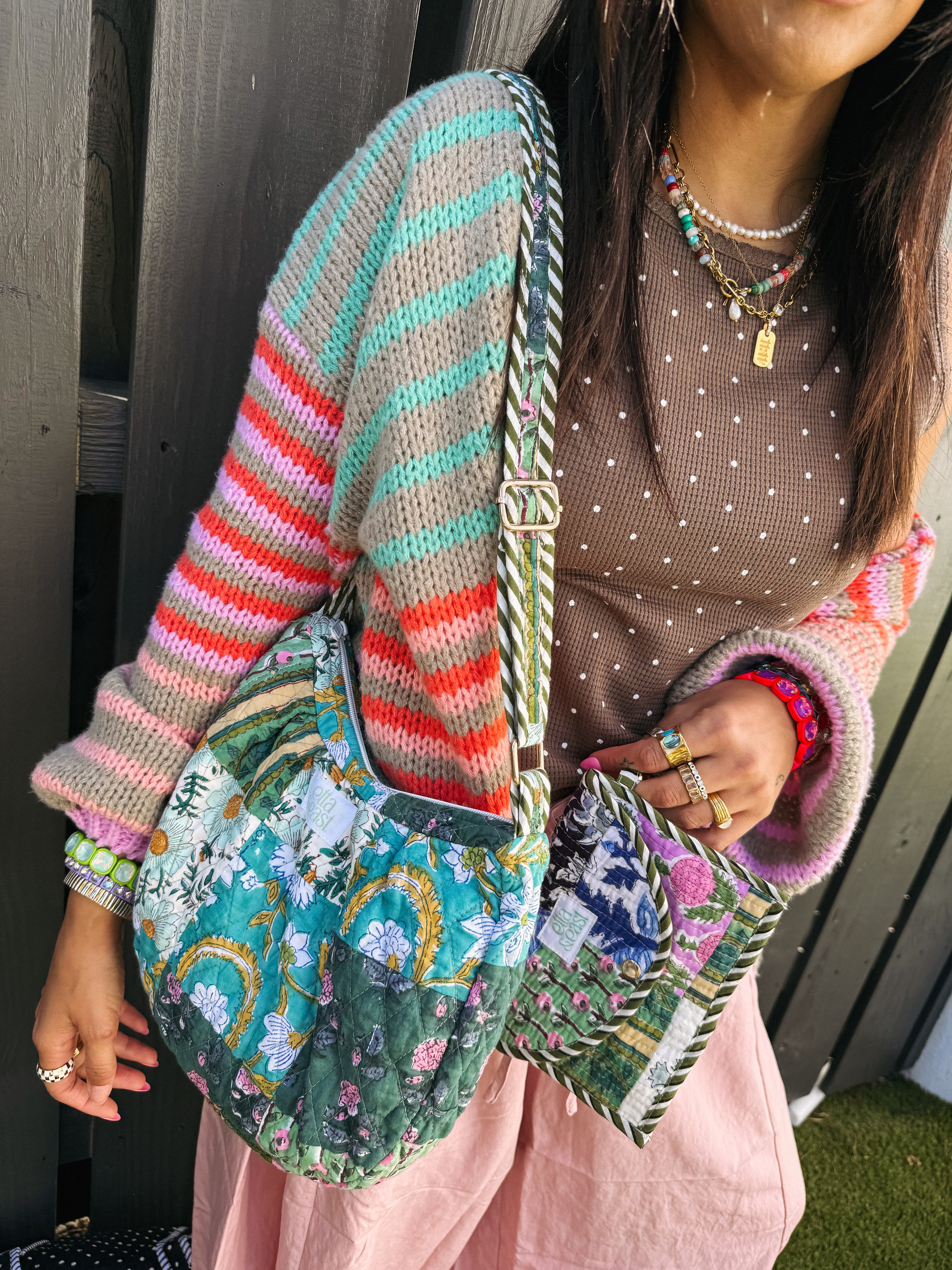 ETTA OG | quilted crossbody bag - evergreen