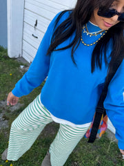 clean girl layered top - blue