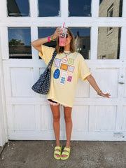 ETTA OG | pack your bags postcard graphic tee - butter yellow