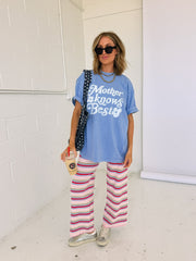 ETTA OG | mother knows best graphic tee - denim / white
