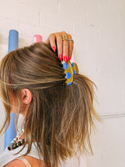 ETTA OG | polka dot hair clip - green / blue