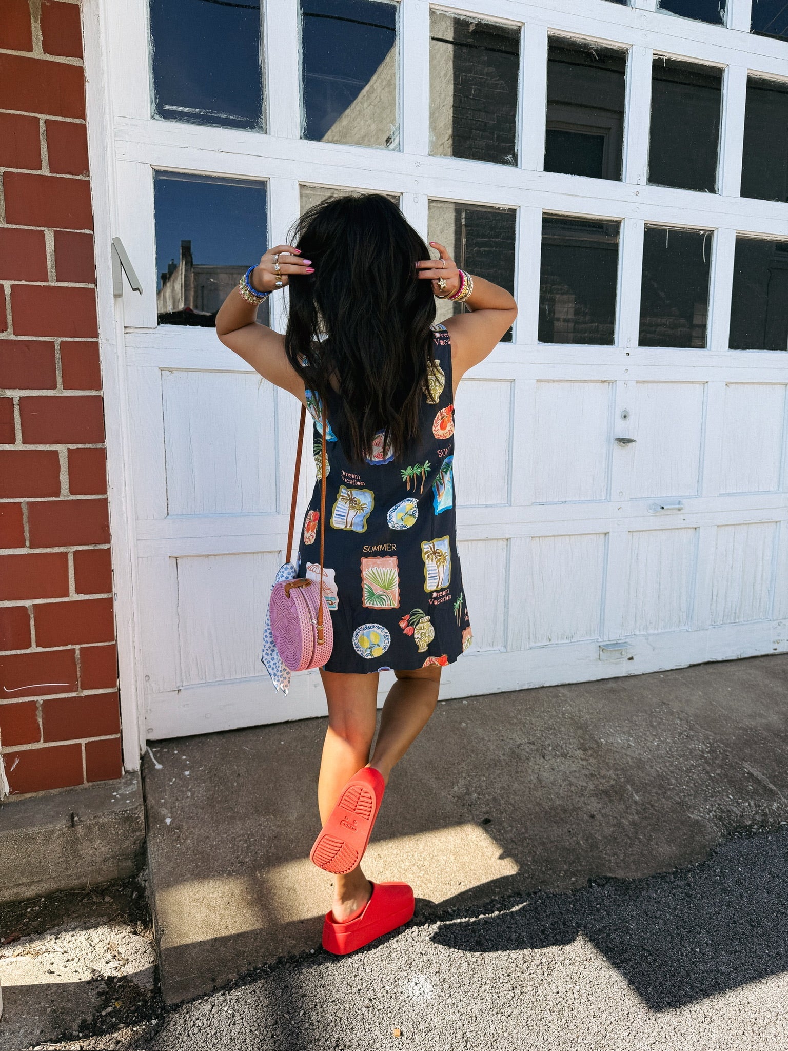 dream vacation postcard dress