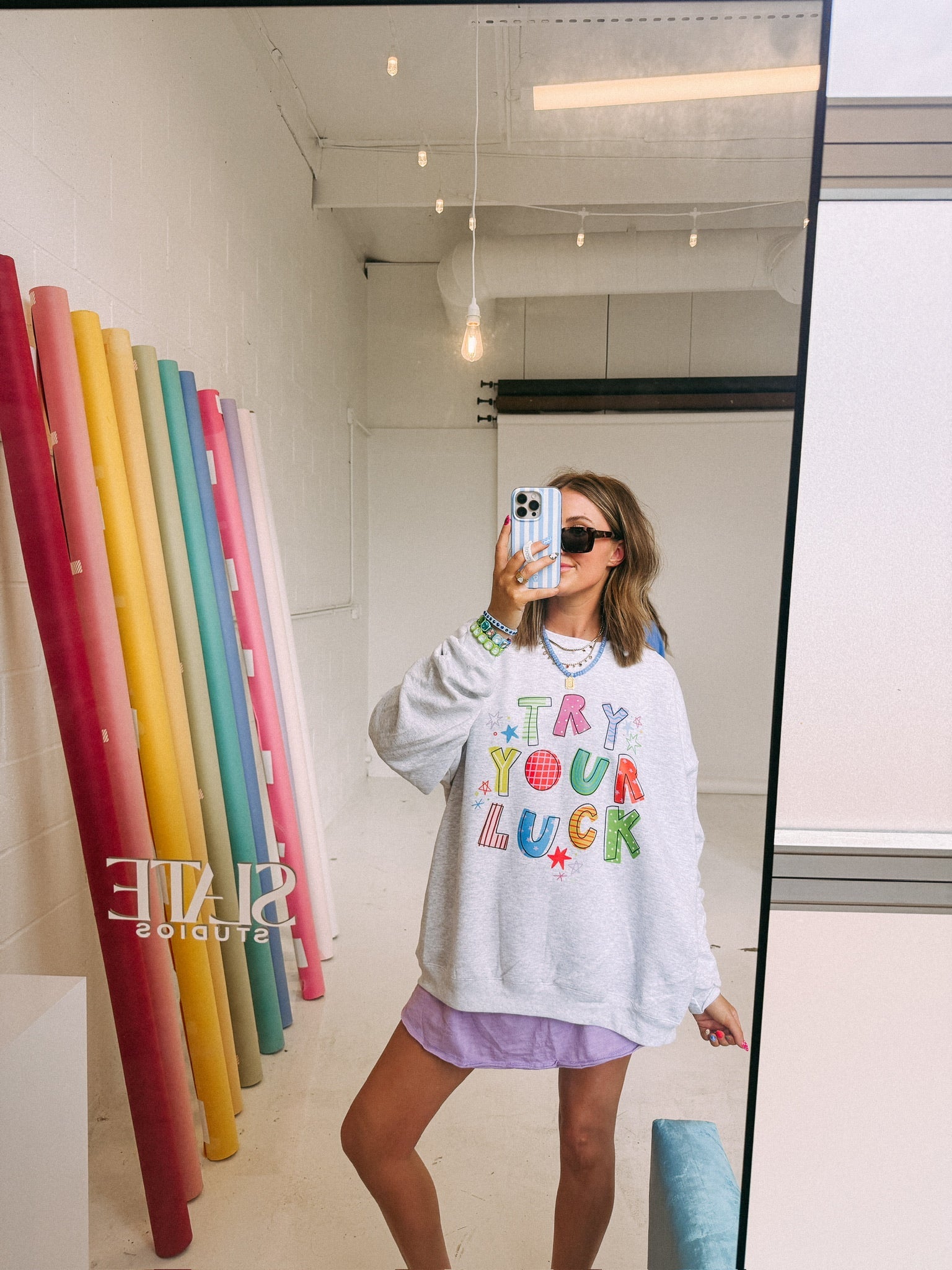 ETTA OG | try your luck sweatshirt - ash