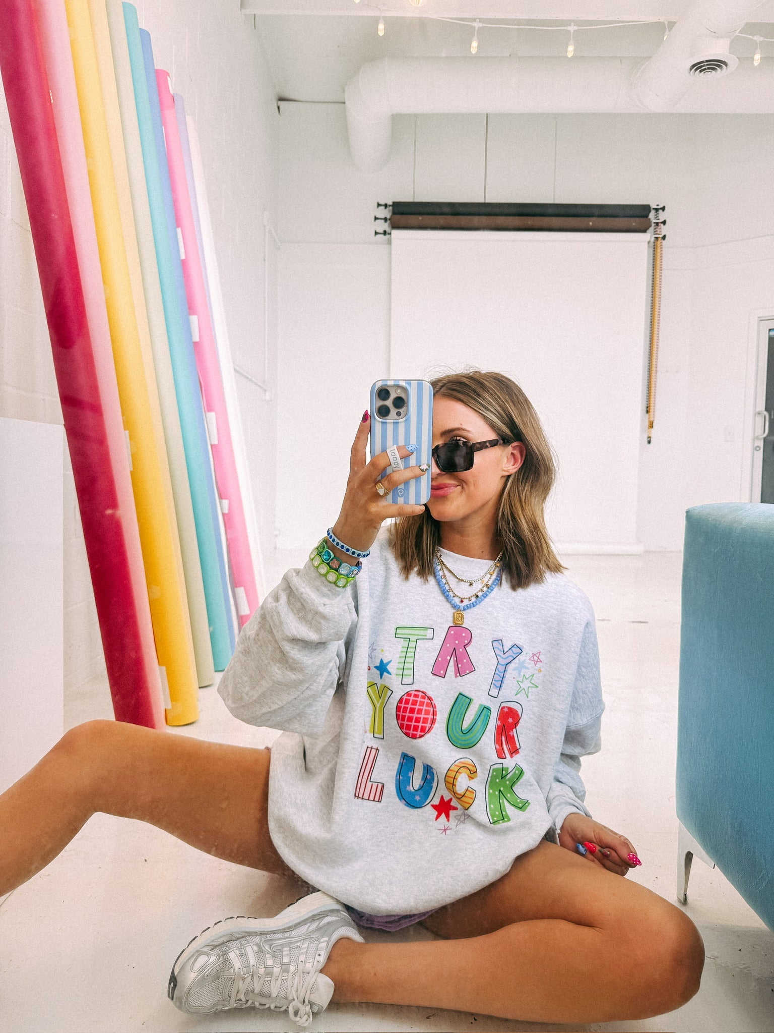 ETTA OG | try your luck sweatshirt - ash