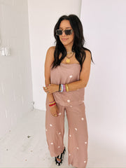 cup of tea polka dot top