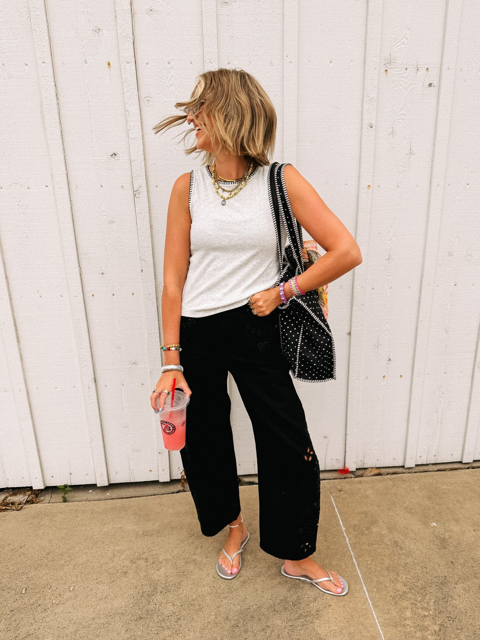 blanket stitch tank top