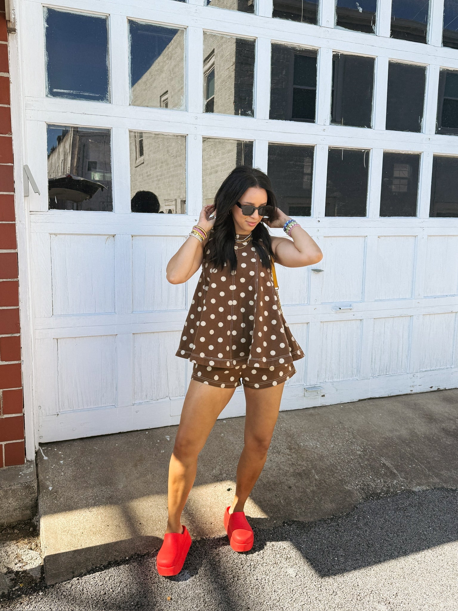 cocoa butter polka dot shorts