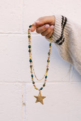 beljoy | ziggy star necklace - green