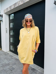 DAVI & DANI | oversized tshirt dress - butter milk