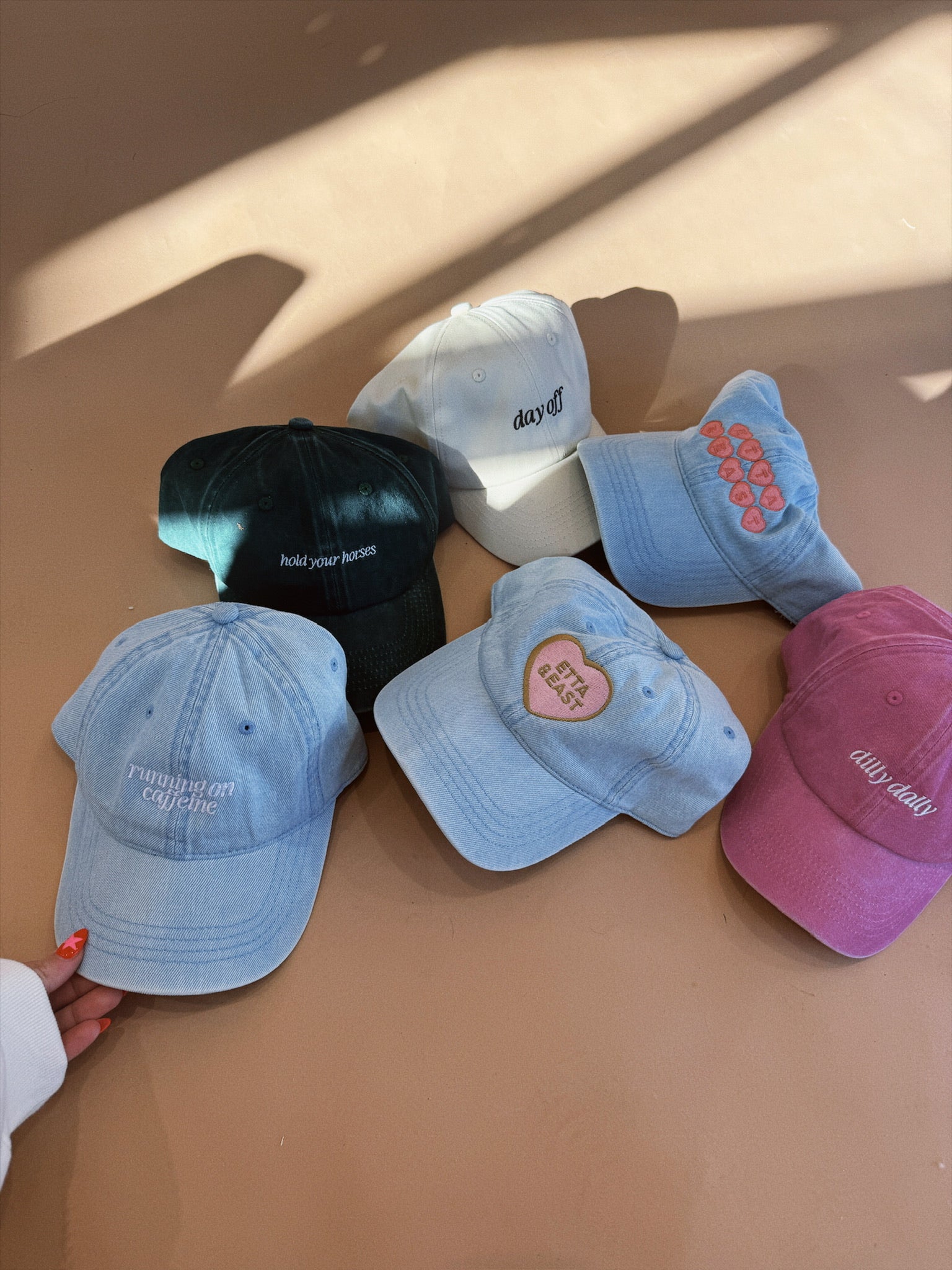 ETTA OG | running on caffeine dad cap - denim