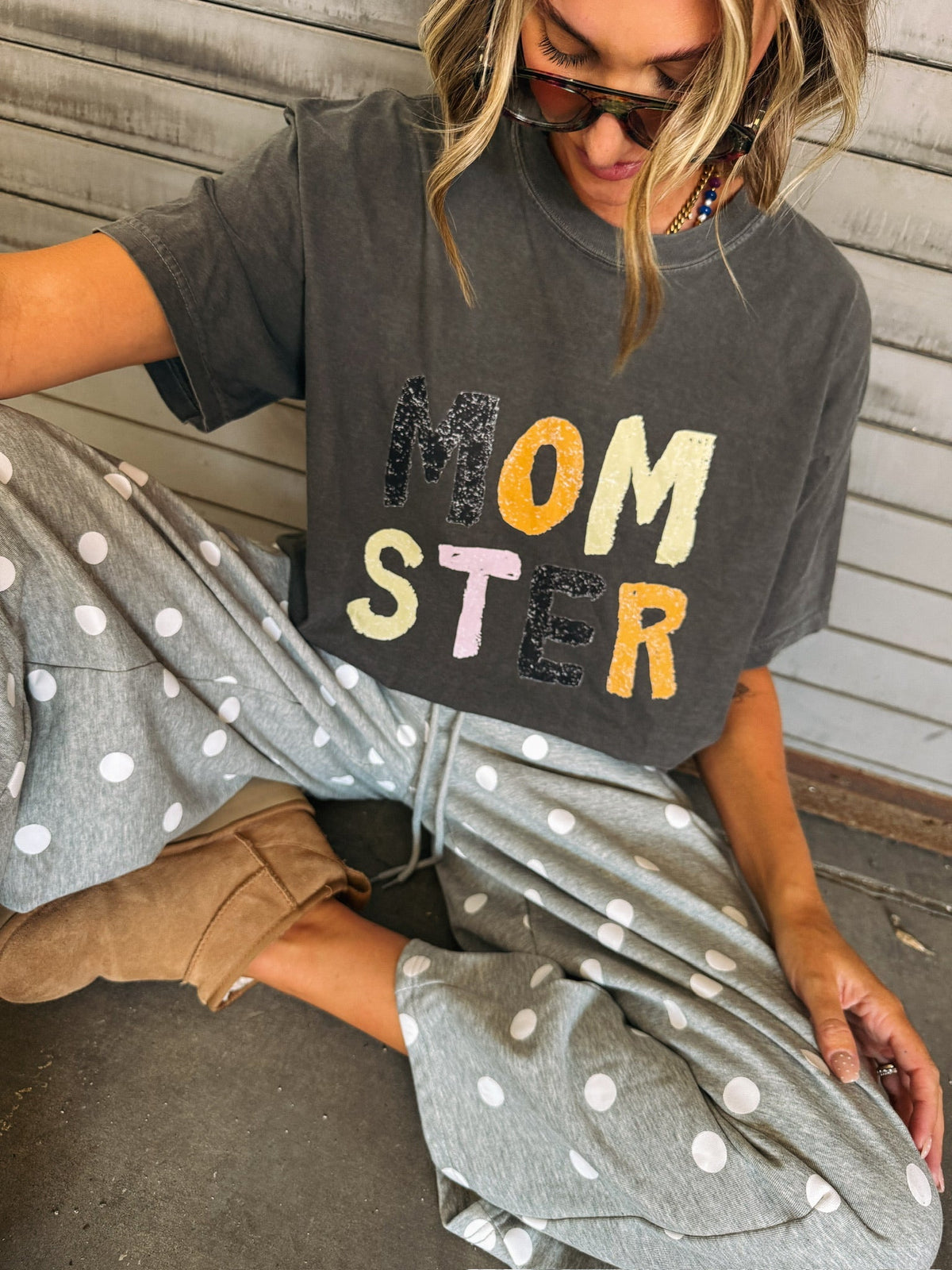 ETTA OG | momster graphic tee - charcoal