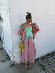 boho bloomer pants - mauve