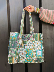 ETTA OG | quilted tote bag - evergreen
