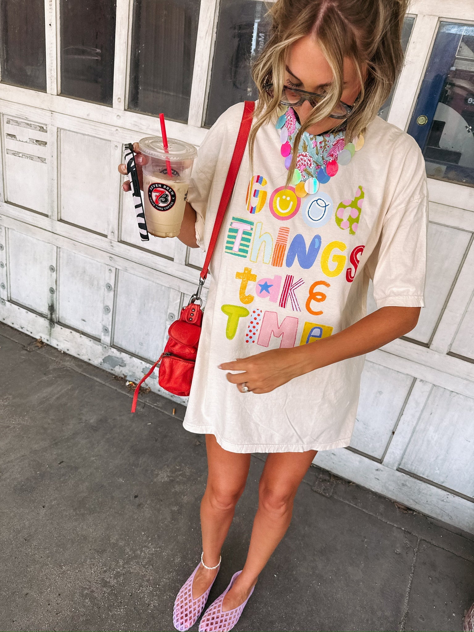 ETTA OG | good things take time graphic tee - ivory