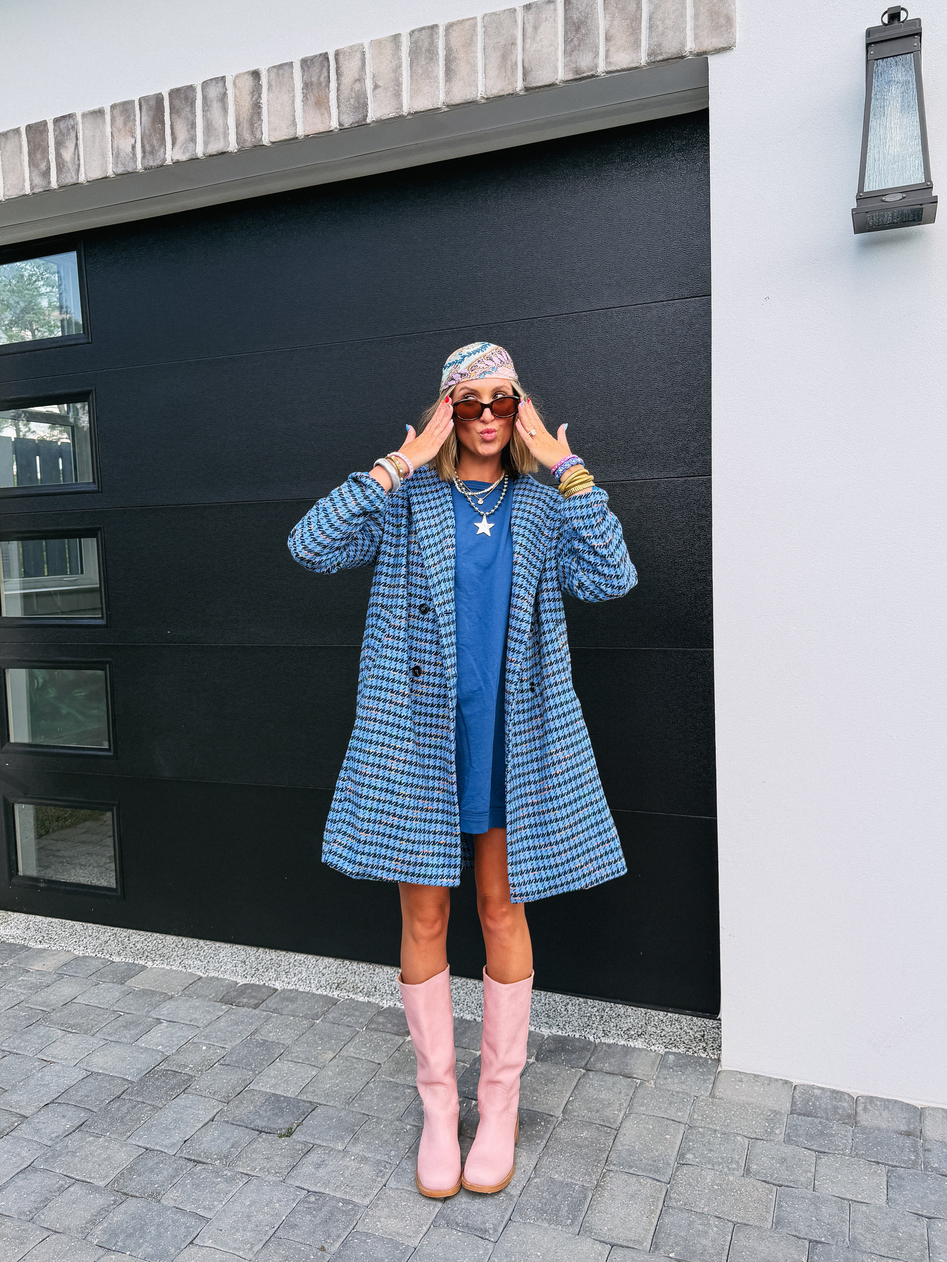 DAVI & DANI | harvest moon houndstooth coat