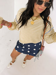 gold rush stripe sweater