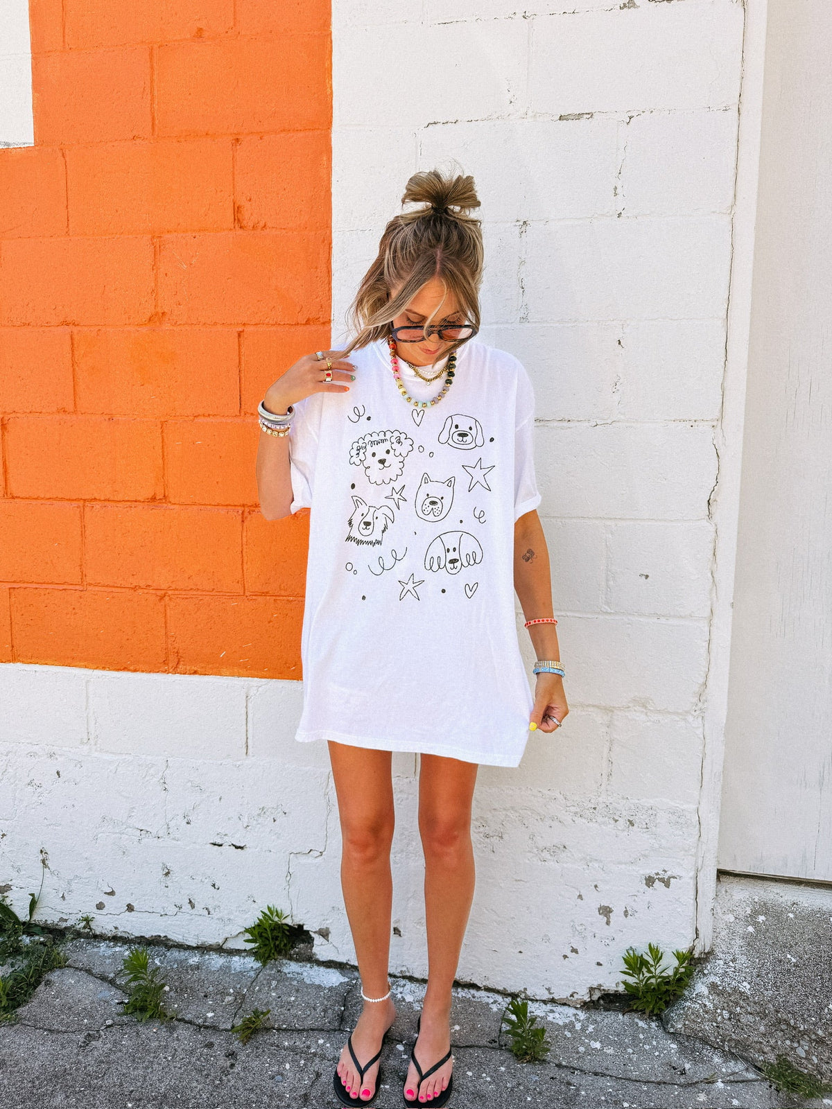 ETTA OG | doggy doodles graphic tee - white