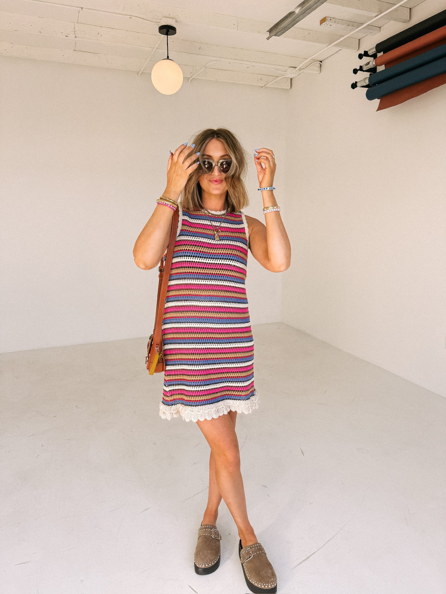 felicity crochet ruffle dress