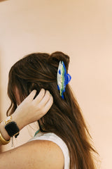 gone fishin hair clip - blue
