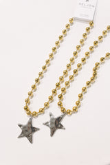 beljoy | barb & star necklace - gold with silver star