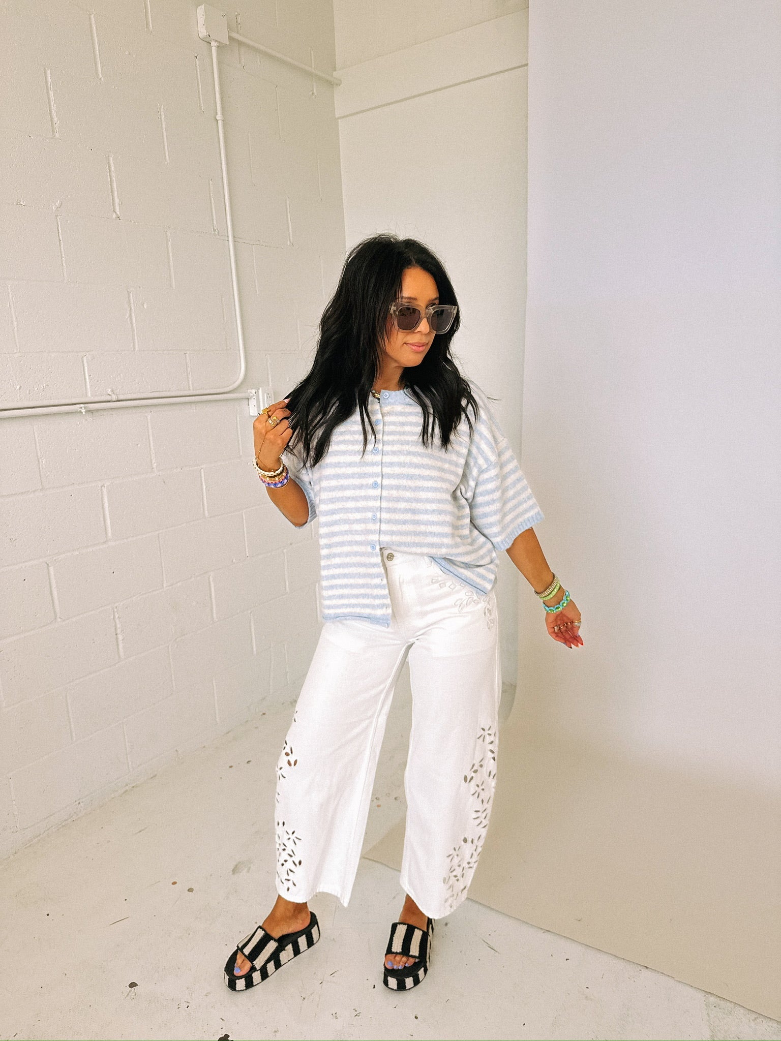 cloud nine stripe sweater
