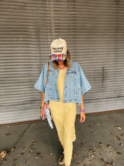 ETTA OG | busy doing nothing trucker hat - multi plaid