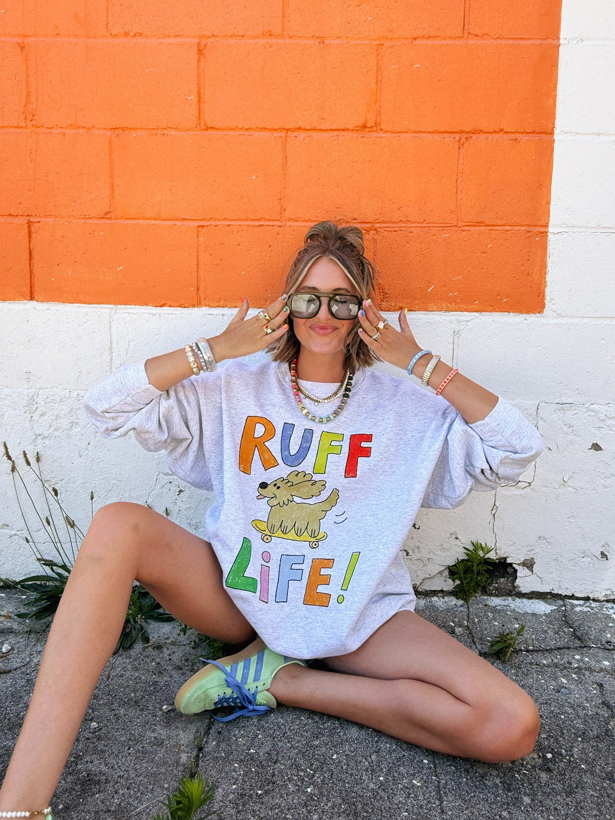 ETTA OG | ruff life sweatshirt - ash