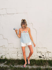 fresh fruit gingham top