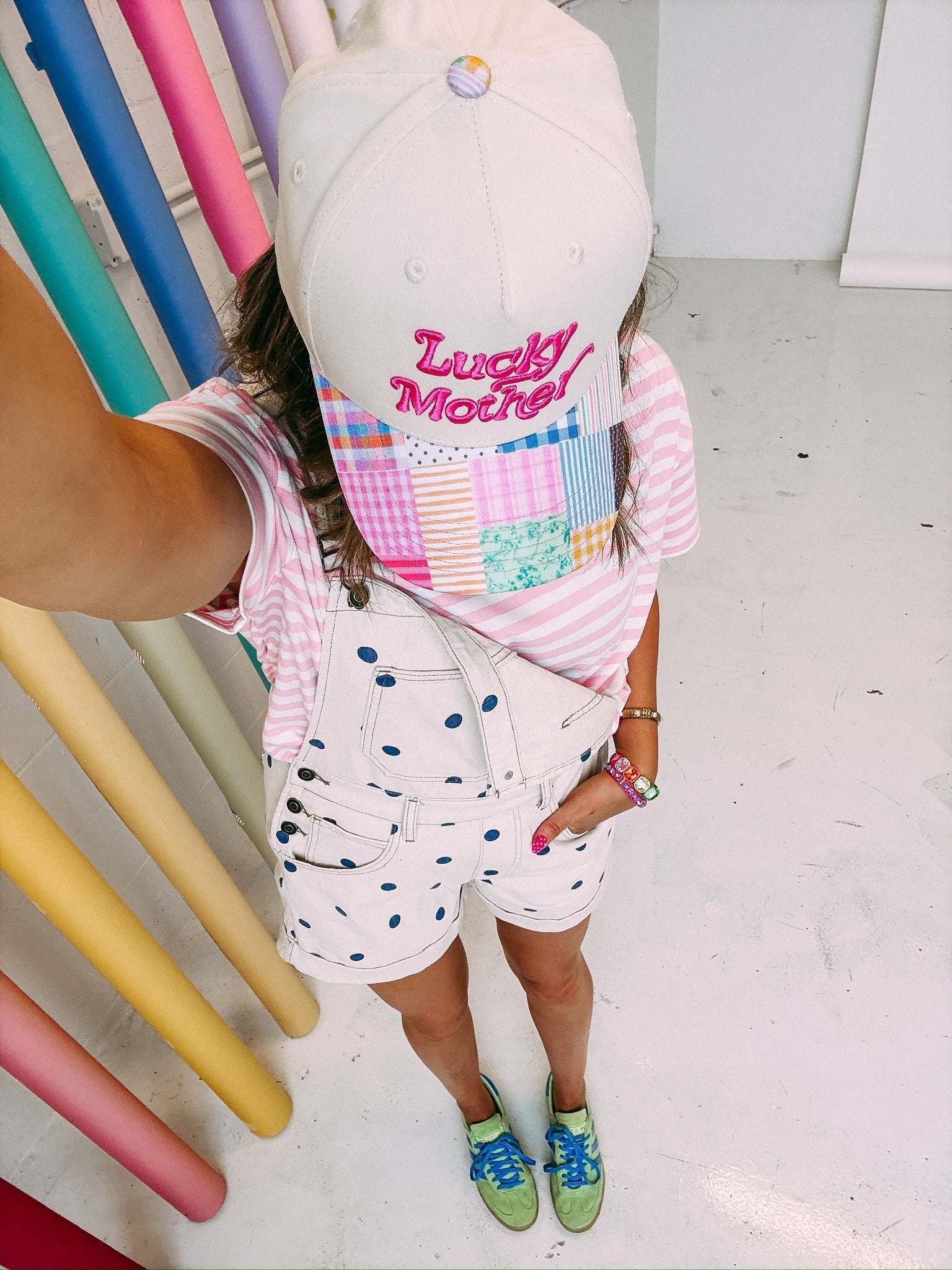 ETTA OG | lucky mother trucker hat - patchwork