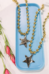 beljoy | barb & star necklace - gold with silver star