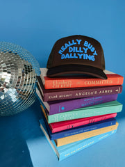 ETTA OG | dilly dallying trucker hat - brown / blue