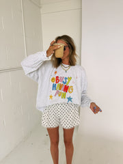 ETTA OG | busy having fun sweatshirt - ash