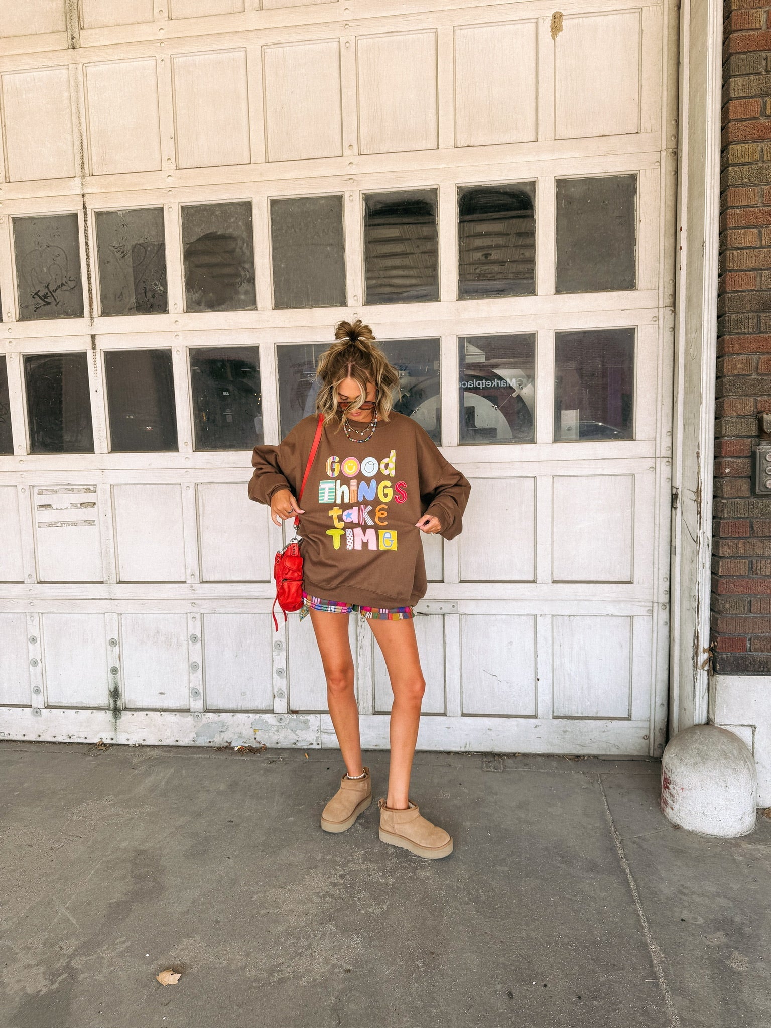 ETTA OG | good things take time sweatshirt - brown