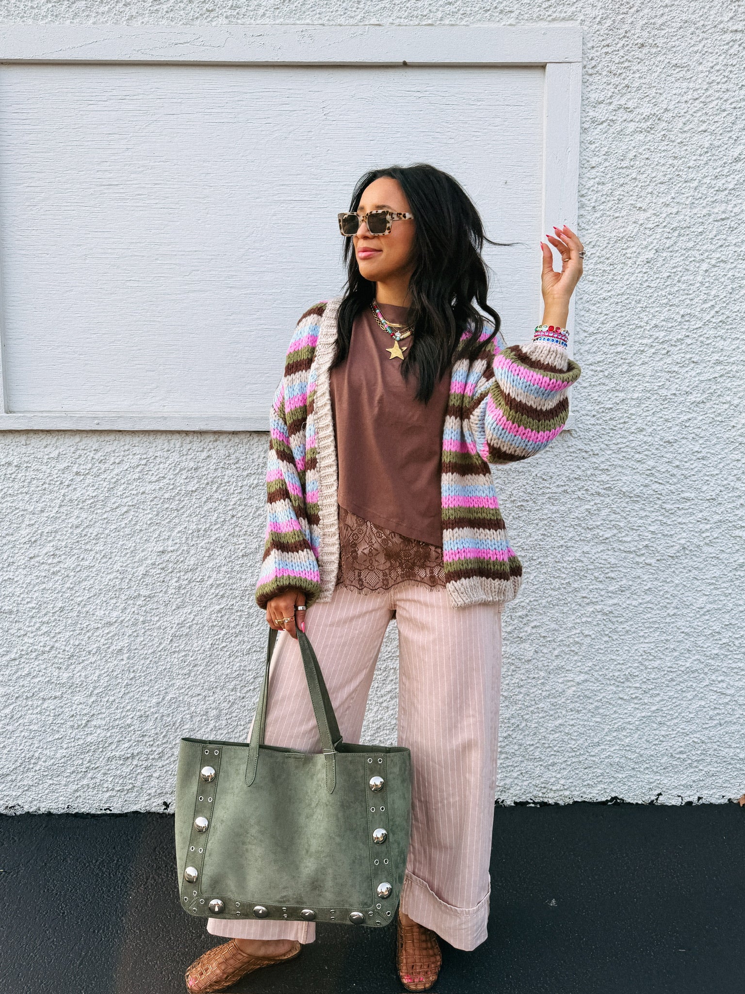 cleo stripe cardigan